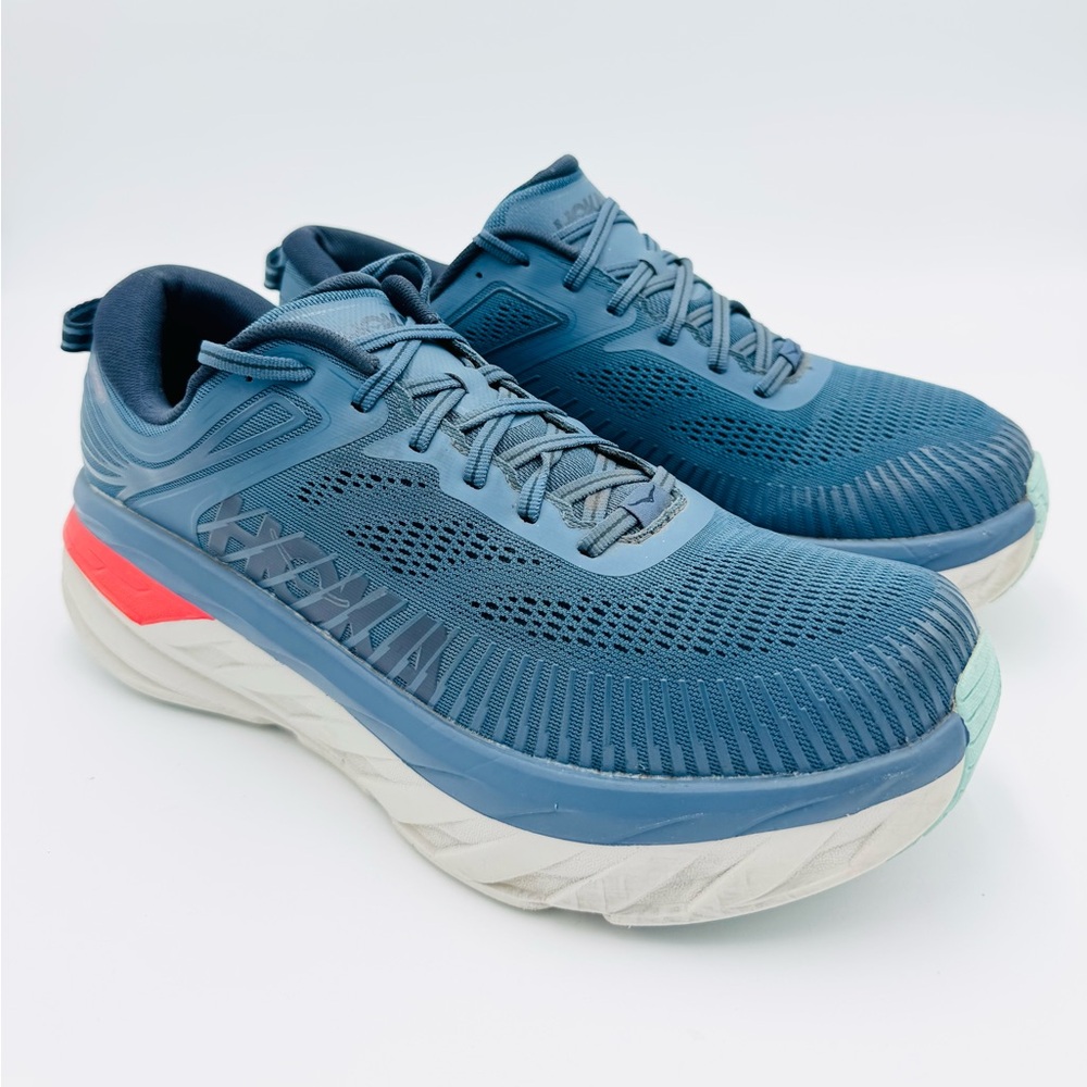 Hoka One One Men's Trainer Bondi 7 Real Teal/Outer Space Size 11 2E wide